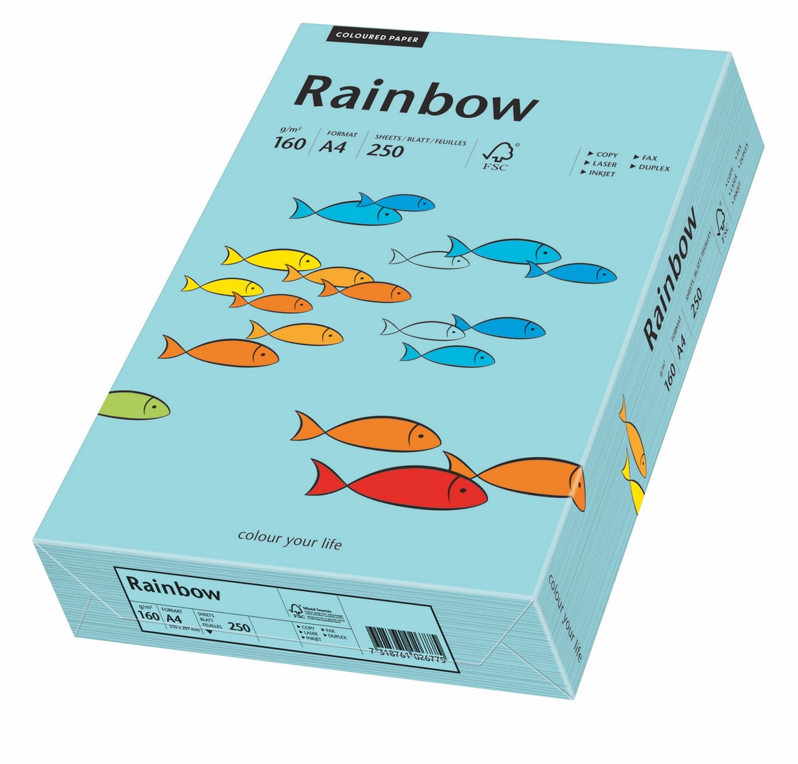 Papier ksero Rainbow A4 160g morski R84 Papyrus